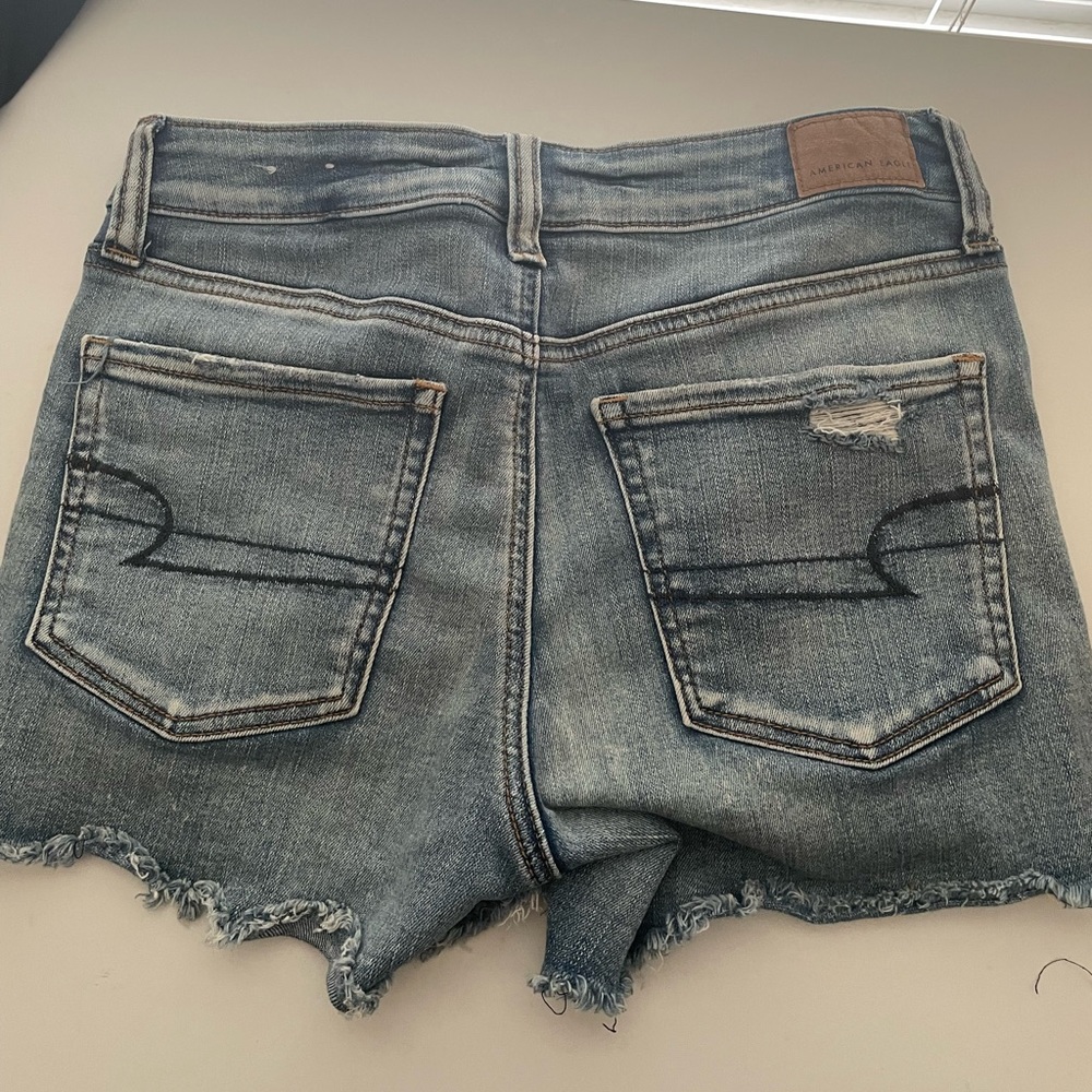 American Eagle Stretch denim distressed shorts, size 6